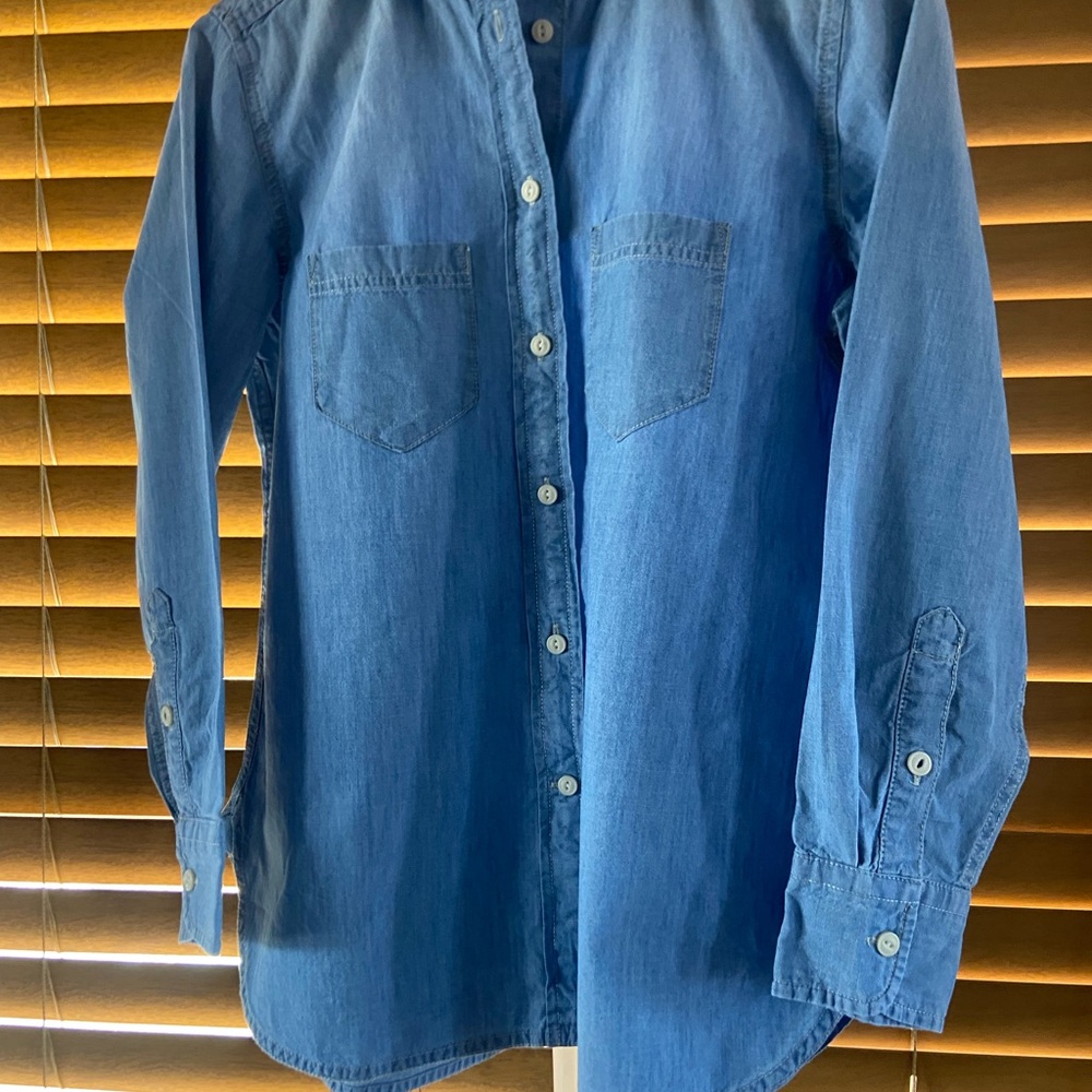 Blue Denim Button-Up Shirt